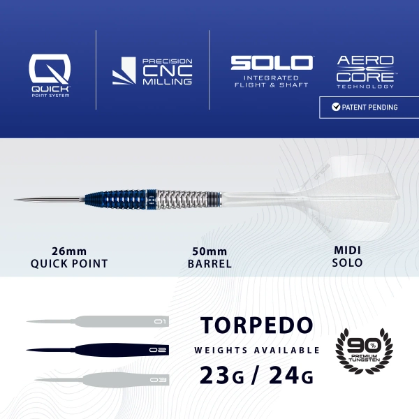 Rzutki Harrows GEO 02 TORPEDO 90% steeltip